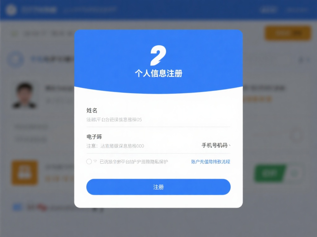 2.&nbsp;个人信息注册
注册环节通常包括填写个人基本
