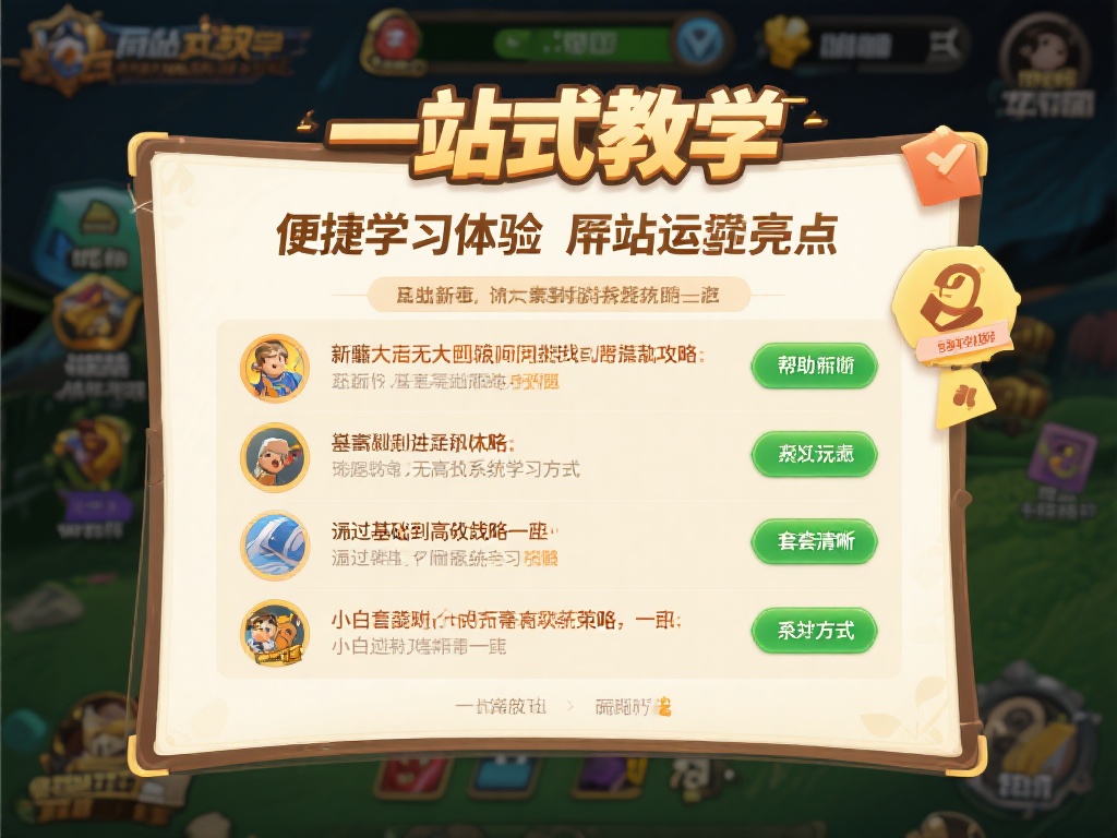 一站式教学亮点：从基础到高级策略一步到位
为了让