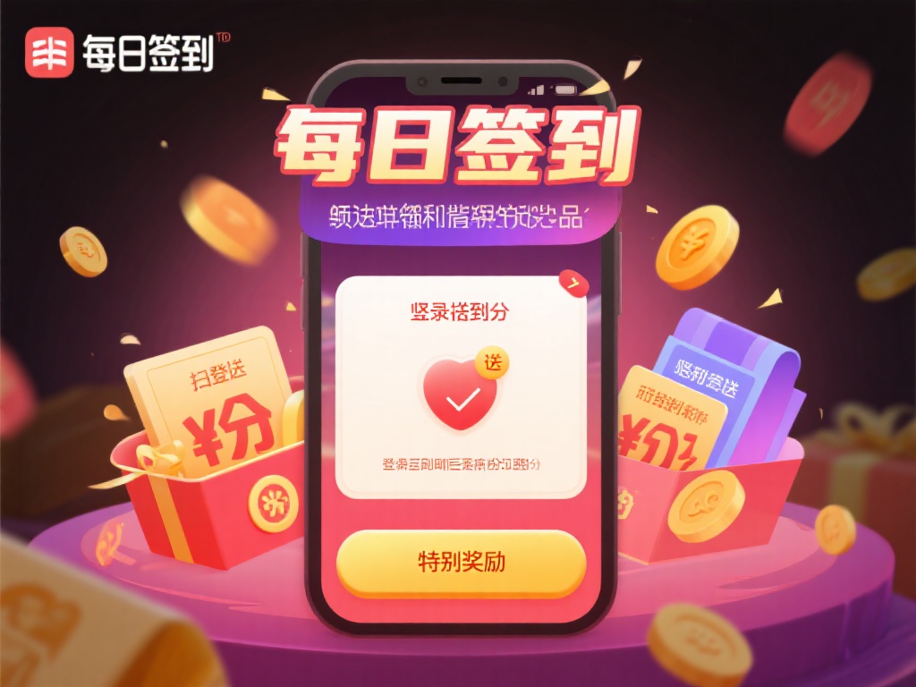 每日签到活动
每天扫一扫，登录即送更多积分或翻倍
